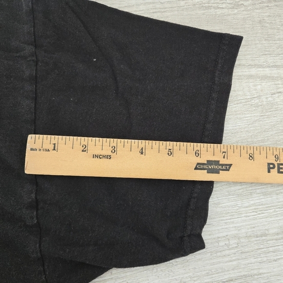 Vintage Pentagram Star T Shirt Black Red Mens Size XXL Goth Hanes Heavyweight - Picture 6 of 6